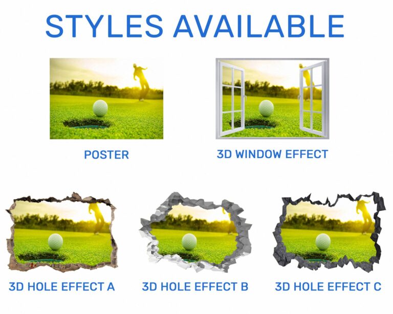 Golf Wall Art - Wall Decal Sport, Bedroom Wall Art, Peel and Stick, Sport Wall Decor, Vinyl Decal, Wall Decoration