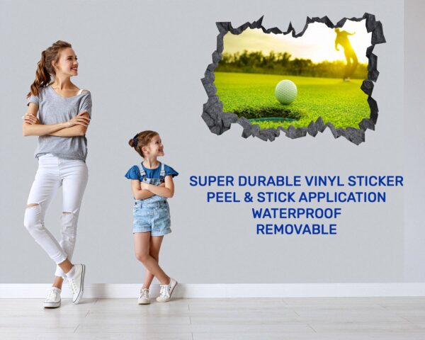 Golf Wall Art - Wall Decal Sport, Bedroom Wall Art, Peel and Stick, Sport Wall Decor, Vinyl Decal, Wall Decoration