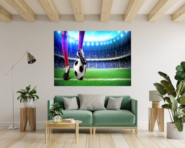 Wall Sticker Football - Sport Wall Decal, Bedroom Wall Sticker, Self Adhesive Wall Decal, Wall Art Sport, Printable Wall Art