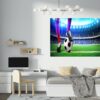 Wall Sticker Football - Sport Wall Decal, Bedroom Wall Sticker, Self Adhesive Wall Decal, Wall Art Sport, Printable Wall Art