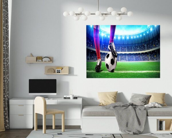 Wall Sticker Football - Sport Wall Decal, Bedroom Wall Sticker, Self Adhesive Wall Decal, Wall Art Sport, Printable Wall Art