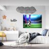 Wall Sticker Football - Sport Wall Decal, Bedroom Wall Sticker, Self Adhesive Wall Decal, Wall Art Sport, Printable Wall Art