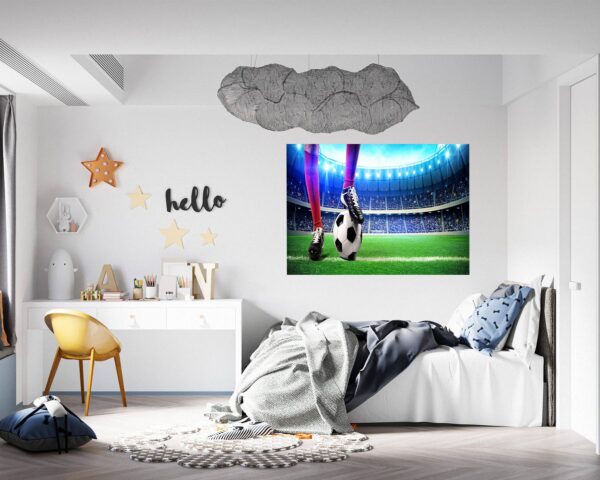 Wall Sticker Football - Sport Wall Decal, Bedroom Wall Sticker, Self Adhesive Wall Decal, Wall Art Sport, Printable Wall Art