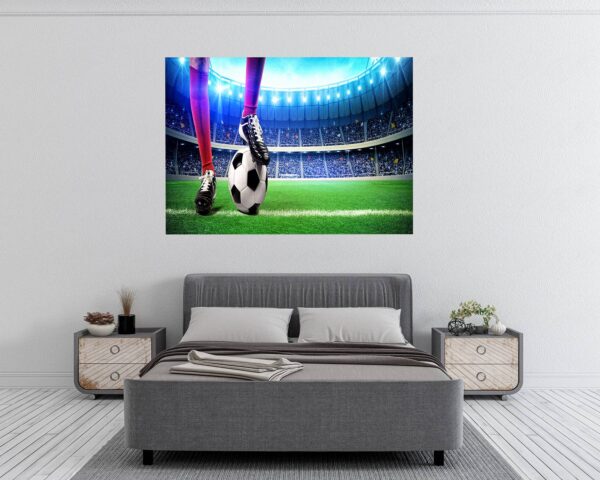 Wall Sticker Football - Sport Wall Decal, Bedroom Wall Sticker, Self Adhesive Wall Decal, Wall Art Sport, Printable Wall Art