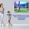 Wall Sticker Football - Sport Wall Decal, Bedroom Wall Sticker, Self Adhesive Wall Decal, Wall Art Sport, Printable Wall Art