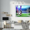 Wall Sticker Football - Sport Wall Decal, Bedroom Wall Sticker, Self Adhesive Wall Decal, Wall Art Sport, Printable Wall Art