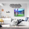 Wall Sticker Football - Sport Wall Decal, Bedroom Wall Sticker, Self Adhesive Wall Decal, Wall Art Sport, Printable Wall Art