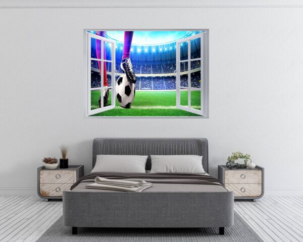 Wall Sticker Football - Sport Wall Decal, Bedroom Wall Sticker, Self Adhesive Wall Decal, Wall Art Sport, Printable Wall Art