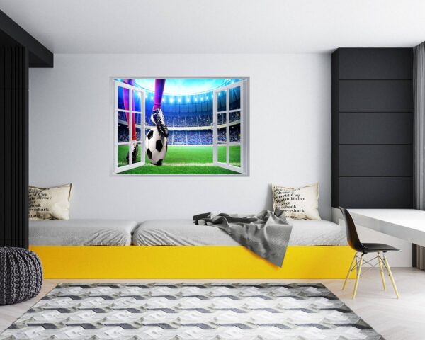 Wall Sticker Football - Sport Wall Decal, Bedroom Wall Sticker, Self Adhesive Wall Decal, Wall Art Sport, Printable Wall Art