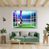 Wall Sticker Football - Sport Wall Decal, Bedroom Wall Sticker, Self Adhesive Wall Decal, Wall Art Sport, Printable Wall Art