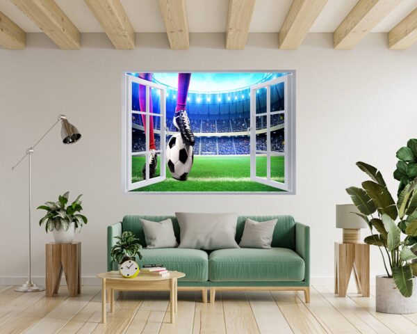 Wall Sticker Football - Sport Wall Decal, Bedroom Wall Sticker, Self Adhesive Wall Decal, Wall Art Sport, Printable Wall Art