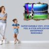 Wall Sticker Football - Sport Wall Decal, Bedroom Wall Sticker, Self Adhesive Wall Decal, Wall Art Sport, Printable Wall Art