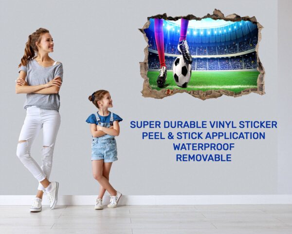 Wall Sticker Football - Sport Wall Decal, Bedroom Wall Sticker, Self Adhesive Wall Decal, Wall Art Sport, Printable Wall Art