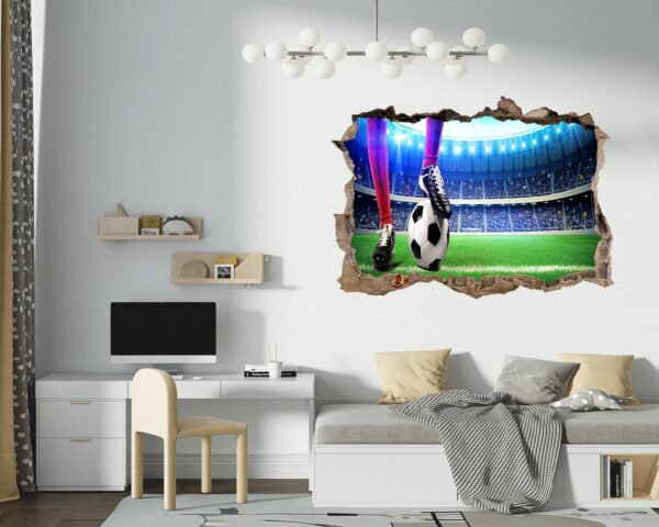 Wall Sticker Football - Sport Wall Decal, Bedroom Wall Sticker, Self Adhesive Wall Decal, Wall Art Sport, Printable Wall Art