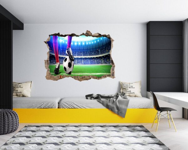 Wall Sticker Football - Sport Wall Decal, Bedroom Wall Sticker, Self Adhesive Wall Decal, Wall Art Sport, Printable Wall Art