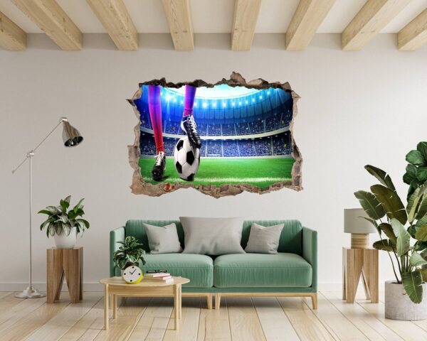 Wall Sticker Football - Sport Wall Decal, Bedroom Wall Sticker, Self Adhesive Wall Decal, Wall Art Sport, Printable Wall Art