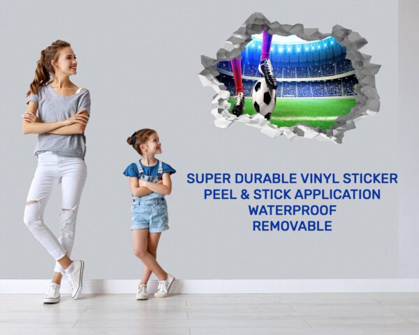 Wall Sticker Football - Sport Wall Decal, Bedroom Wall Sticker, Self Adhesive Wall Decal, Wall Art Sport, Printable Wall Art