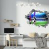 Wall Sticker Football - Sport Wall Decal, Bedroom Wall Sticker, Self Adhesive Wall Decal, Wall Art Sport, Printable Wall Art