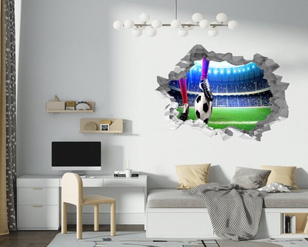 Wall Sticker Football - Sport Wall Decal, Bedroom Wall Sticker, Self Adhesive Wall Decal, Wall Art Sport, Printable Wall Art