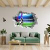 Wall Sticker Football - Sport Wall Decal, Bedroom Wall Sticker, Self Adhesive Wall Decal, Wall Art Sport, Printable Wall Art