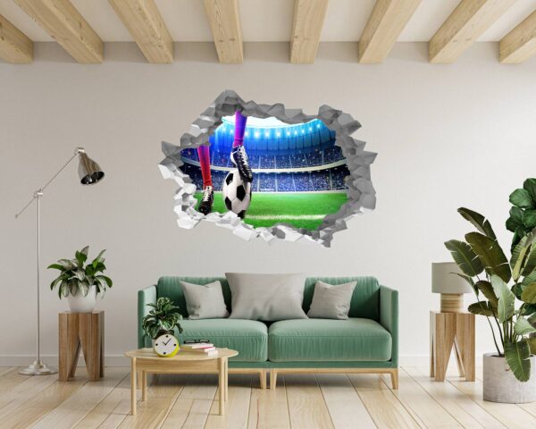 Wall Sticker Football - Sport Wall Decal, Bedroom Wall Sticker, Self Adhesive Wall Decal, Wall Art Sport, Printable Wall Art