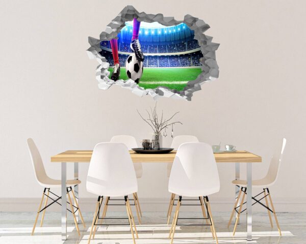 Wall Sticker Football - Sport Wall Decal, Bedroom Wall Sticker, Self Adhesive Wall Decal, Wall Art Sport, Printable Wall Art