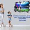 Wall Sticker Football - Sport Wall Decal, Bedroom Wall Sticker, Self Adhesive Wall Decal, Wall Art Sport, Printable Wall Art