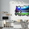 Wall Sticker Football - Sport Wall Decal, Bedroom Wall Sticker, Self Adhesive Wall Decal, Wall Art Sport, Printable Wall Art