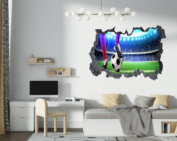 Wall Sticker Football - Sport Wall Decal, Bedroom Wall Sticker, Self Adhesive Wall Decal, Wall Art Sport, Printable Wall Art