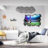 Wall Sticker Football - Sport Wall Decal, Bedroom Wall Sticker, Self Adhesive Wall Decal, Wall Art Sport, Printable Wall Art