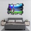 Wall Sticker Football - Sport Wall Decal, Bedroom Wall Sticker, Self Adhesive Wall Decal, Wall Art Sport, Printable Wall Art