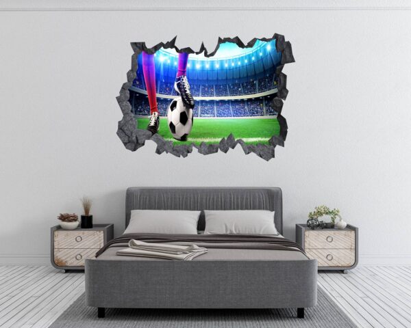 Wall Sticker Football - Sport Wall Decal, Bedroom Wall Sticker, Self Adhesive Wall Decal, Wall Art Sport, Printable Wall Art