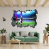 Wall Sticker Football - Sport Wall Decal, Bedroom Wall Sticker, Self Adhesive Wall Decal, Wall Art Sport, Printable Wall Art