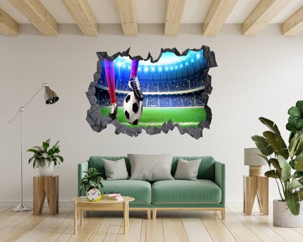 Wall Sticker Football - Sport Wall Decal, Bedroom Wall Sticker, Self Adhesive Wall Decal, Wall Art Sport, Printable Wall Art