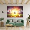 Wall Mural Football - Sport Theme Wall Decor, Living Room Wall Art, Wall Decal Sports, Digital print, Removable Wall Sticker