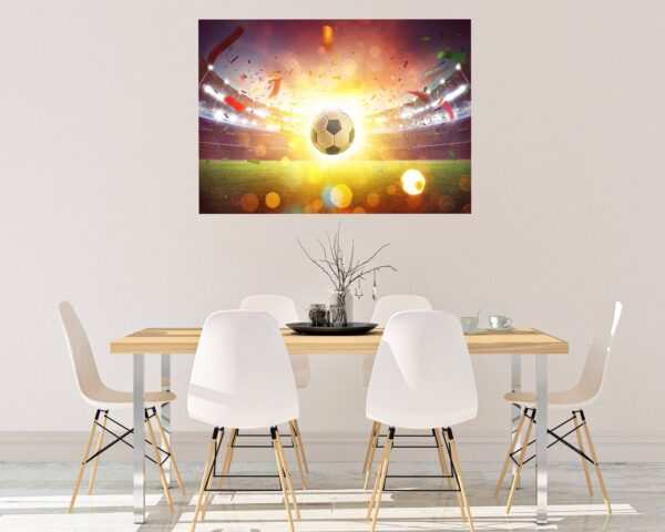 Wall Mural Football - Sport Theme Wall Decor, Living Room Wall Art, Wall Decal Sports, Digital print, Removable Wall Sticker