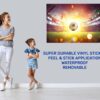 Wall Mural Football - Sport Theme Wall Decor, Living Room Wall Art, Wall Decal Sports, Digital print, Removable Wall Sticker