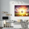 Wall Mural Football - Sport Theme Wall Decor, Living Room Wall Art, Wall Decal Sports, Digital print, Removable Wall Sticker