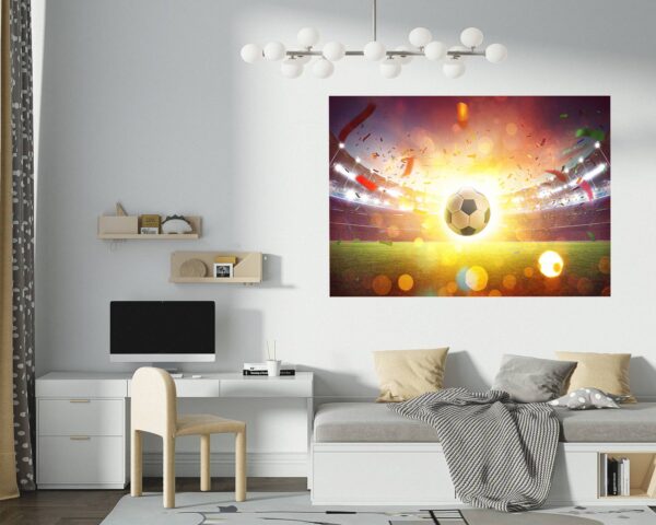 Wall Mural Football - Sport Theme Wall Decor, Living Room Wall Art, Wall Decal Sports, Digital print, Removable Wall Sticker