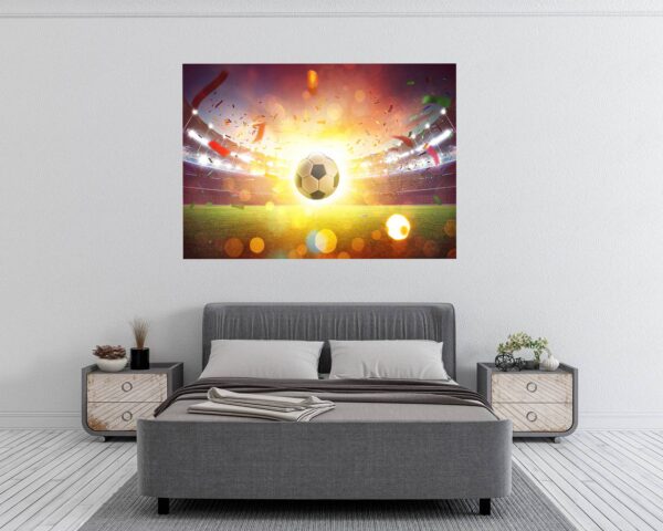 Wall Mural Football - Sport Theme Wall Decor, Living Room Wall Art, Wall Decal Sports, Digital print, Removable Wall Sticker