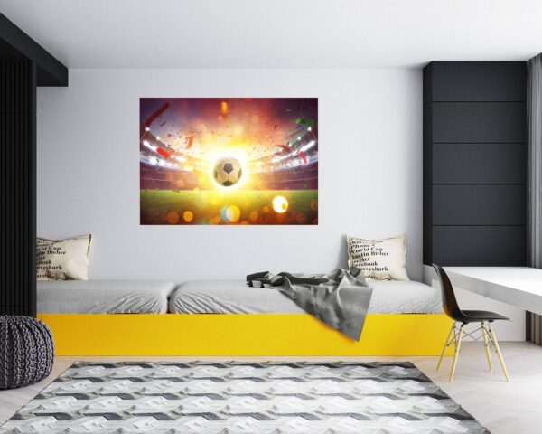 Wall Mural Football - Sport Theme Wall Decor, Living Room Wall Art, Wall Decal Sports, Digital print, Removable Wall Sticker