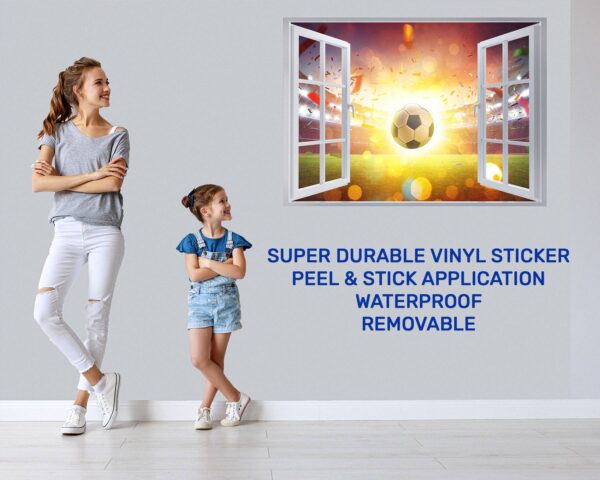 Wall Mural Football - Sport Theme Wall Decor, Living Room Wall Art, Wall Decal Sports, Digital print, Removable Wall Sticker