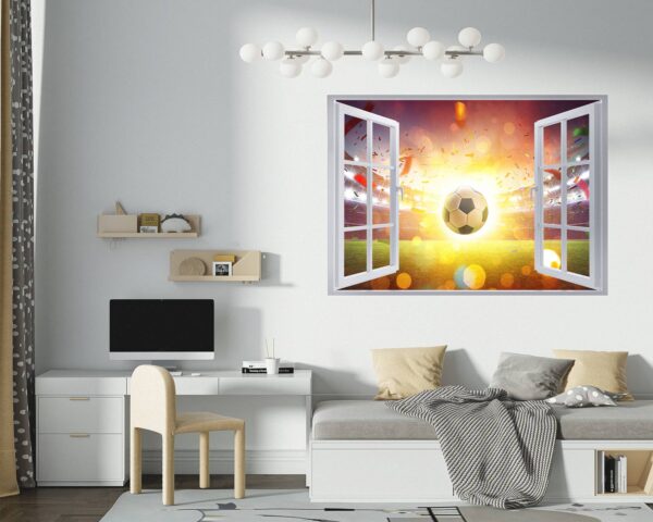 Wall Mural Football - Sport Theme Wall Decor, Living Room Wall Art, Wall Decal Sports, Digital print, Removable Wall Sticker