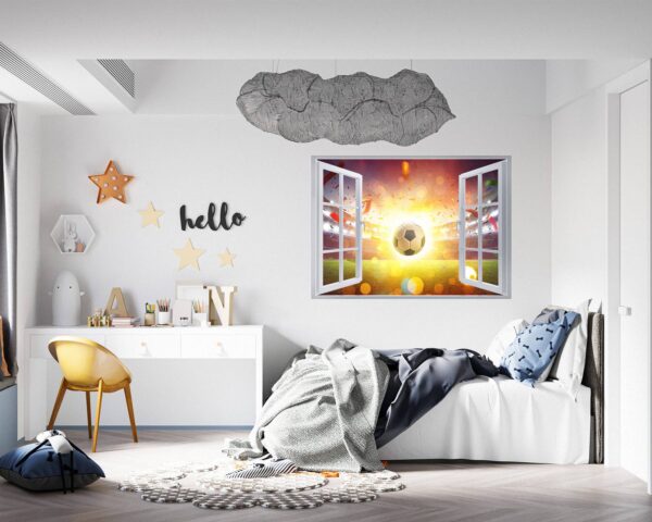 Wall Mural Football - Sport Theme Wall Decor, Living Room Wall Art, Wall Decal Sports, Digital print, Removable Wall Sticker