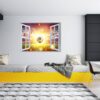 Wall Mural Football - Sport Theme Wall Decor, Living Room Wall Art, Wall Decal Sports, Digital print, Removable Wall Sticker