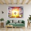 Wall Mural Football - Sport Theme Wall Decor, Living Room Wall Art, Wall Decal Sports, Digital print, Removable Wall Sticker