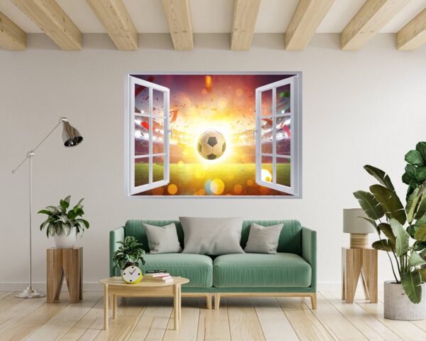 Wall Mural Football - Sport Theme Wall Decor, Living Room Wall Art, Wall Decal Sports, Digital print, Removable Wall Sticker