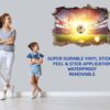 Wall Mural Football - Sport Theme Wall Decor, Living Room Wall Art, Wall Decal Sports, Digital print, Removable Wall Sticker