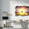 Wall Mural Football - Sport Theme Wall Decor, Living Room Wall Art, Wall Decal Sports, Digital print, Removable Wall Sticker