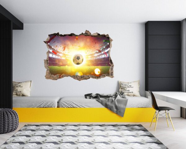 Wall Mural Football - Sport Theme Wall Decor, Living Room Wall Art, Wall Decal Sports, Digital print, Removable Wall Sticker